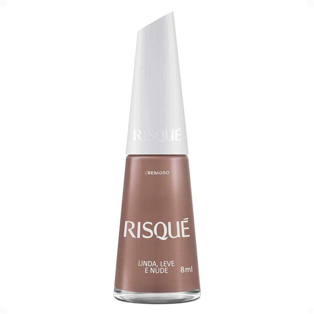 Esmalte Cremoso Risqué Linda, Leve e Nude 8ml