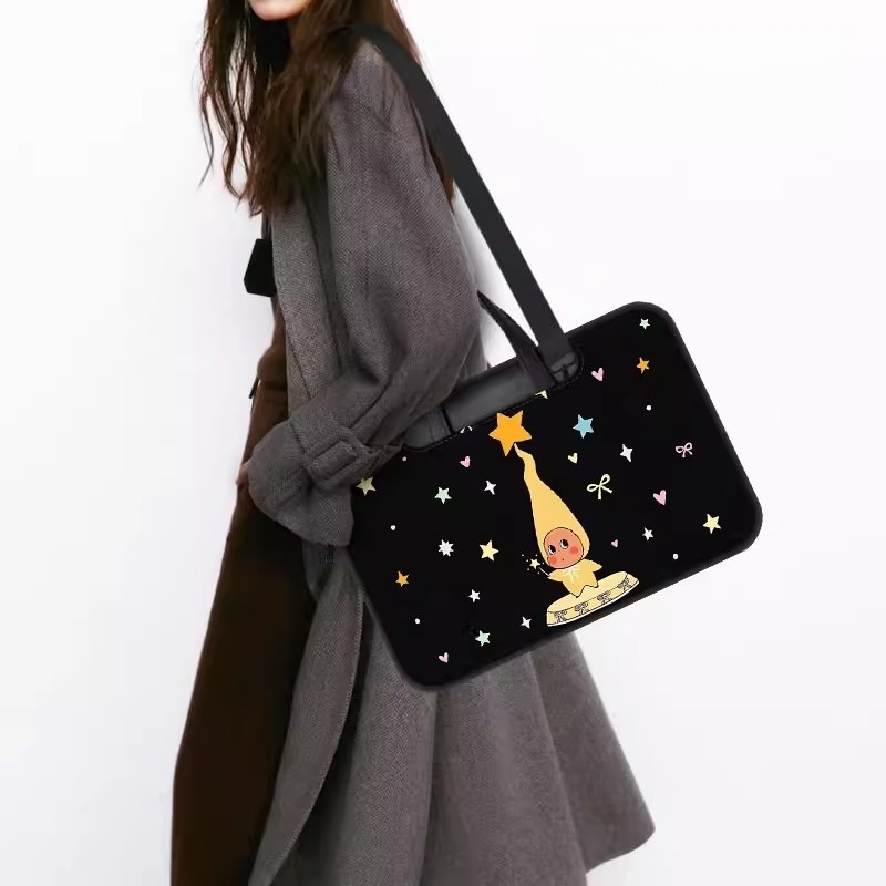 França Maje Franch Funny Starman Bolsa para computador feminina adequada para Apple macbook15.6 Notebook Huawei Apple HP