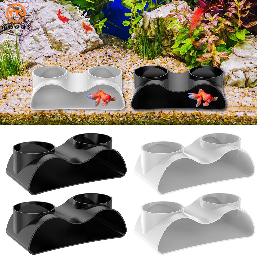 2 Pçs Buraco Duplo Tanque De Peixes Esconderijo Caverna Aquário Túnel Subterrâneo Para Reprodução SHOPSKC8976