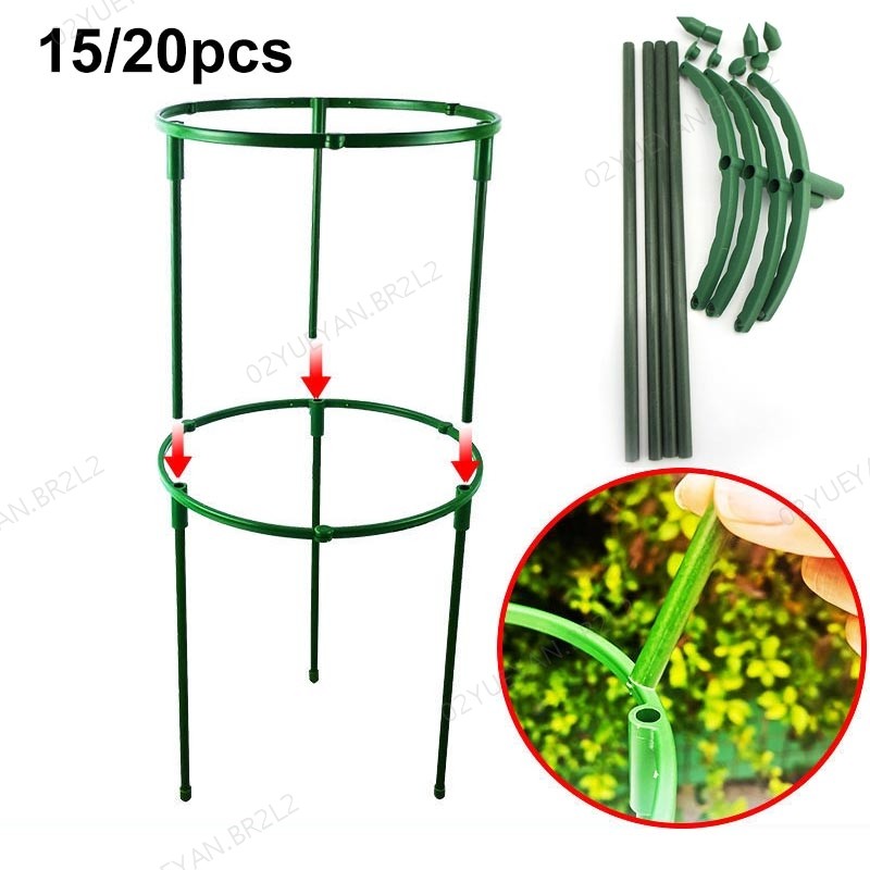 15/20 Pçs Jardim Planta Suporte Gaiola Plie Para Flores Arranjo De Estufa Haste Titular Pomar Bonsai Ferramenta q1 BR2L2