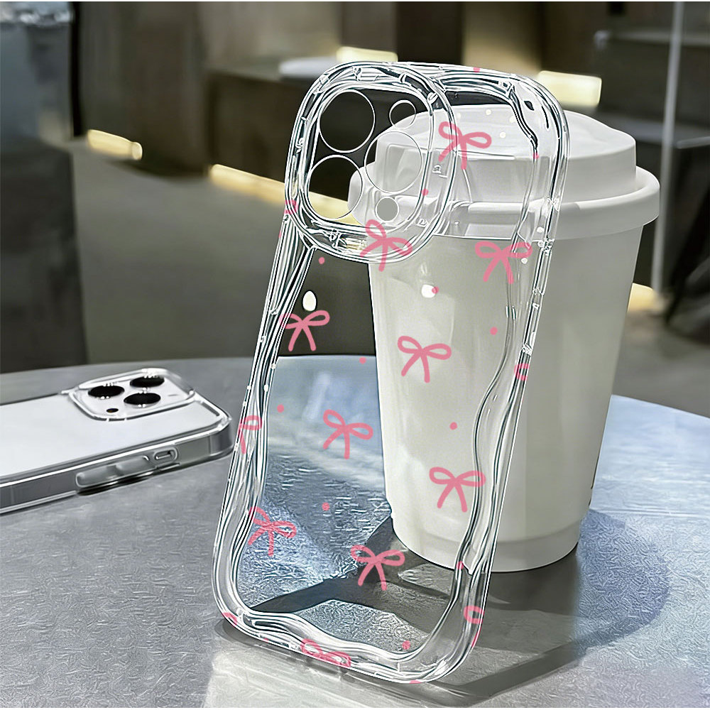 Capa Para Samsung A56 A36 A55 A54 A16 A15 A14 A05 A51 A52 A34 A35 A32 A13 A12 A04E Rosa Pintado À Mão Arco Caso De Telef