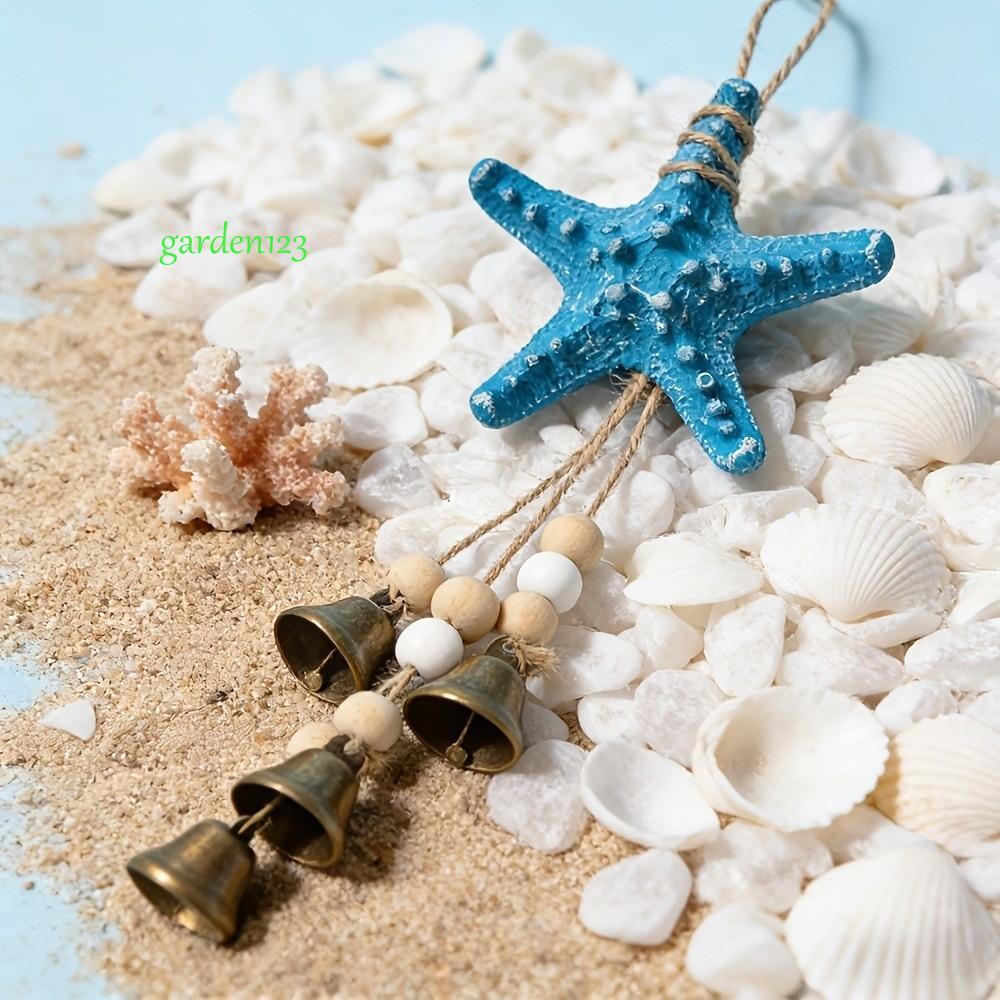 Decoração De Praia AGARDEN , Sinos De Metal Resina Estrela Do Mar Carrilhão De Vento , Contas Ornamento De Suspensão Com