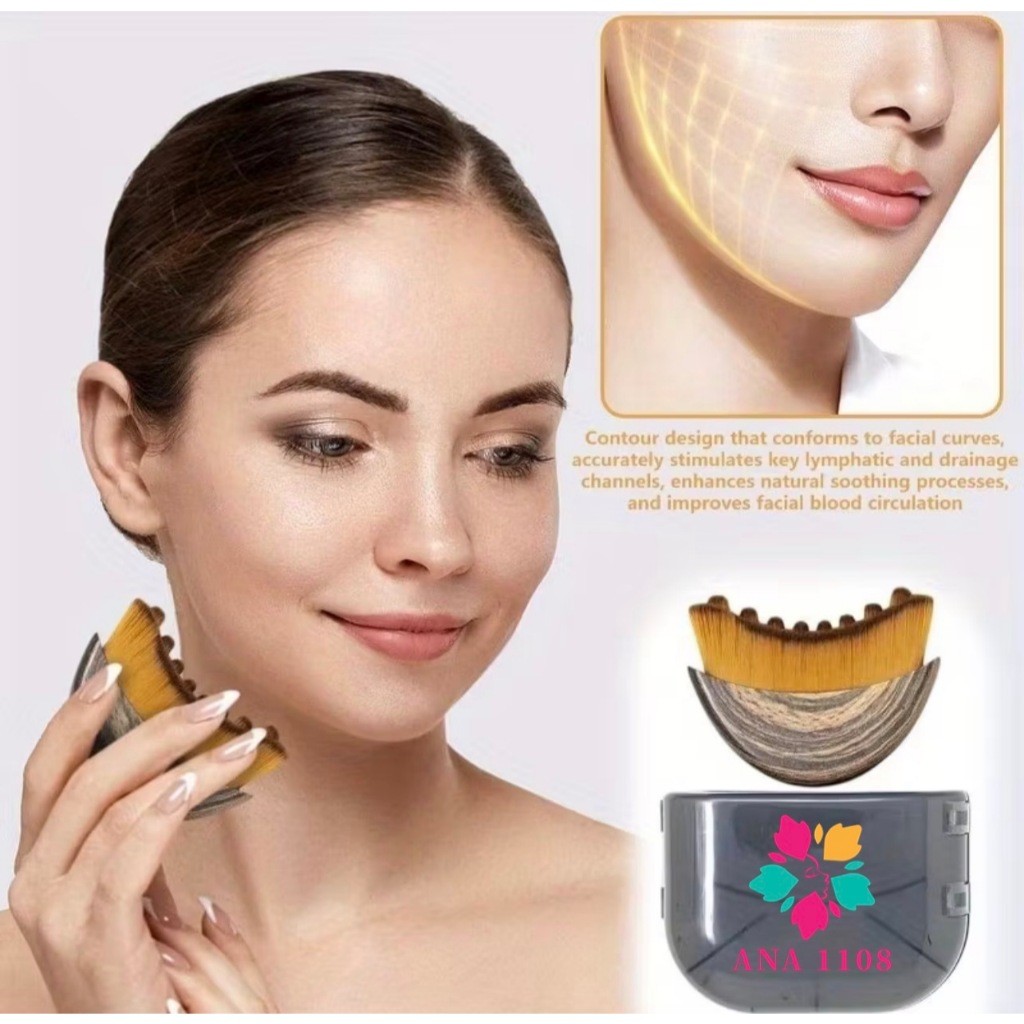 Escova De Massagem De Drenagem Linfática Ergonômica Macia Para Contorno Facial E Mandíbula escova lifting facial