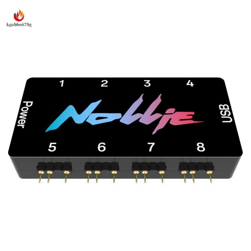 Controlador ARGB Endereçável 8 Portas 5V 3PIN Suporte SignalRGB OpenRGB SATA Power Para Interface Estendida Da Placa-Mãe