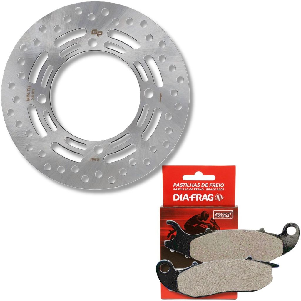 Disco de Freio Dianteiro Pcx 150 2019 A 2023 + Pastilhas Diafrag