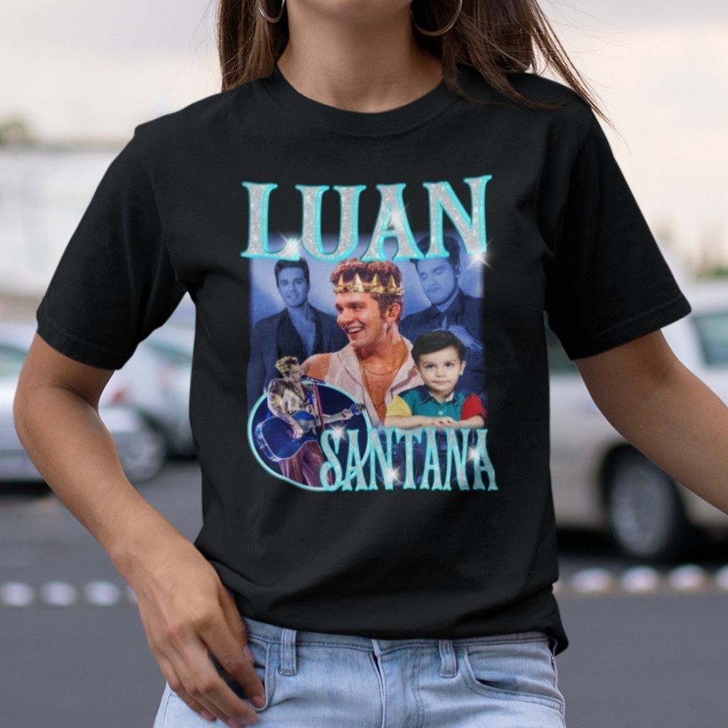 Camiseta Luan Santana Registro Historico Luan City Turne Vintage Camisa Sertanejo Meteoro Unissex Algodao Premium