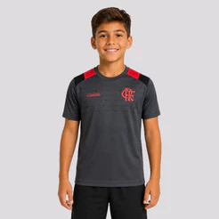 Camisa Flamengo Vibrou Infantil Cinza