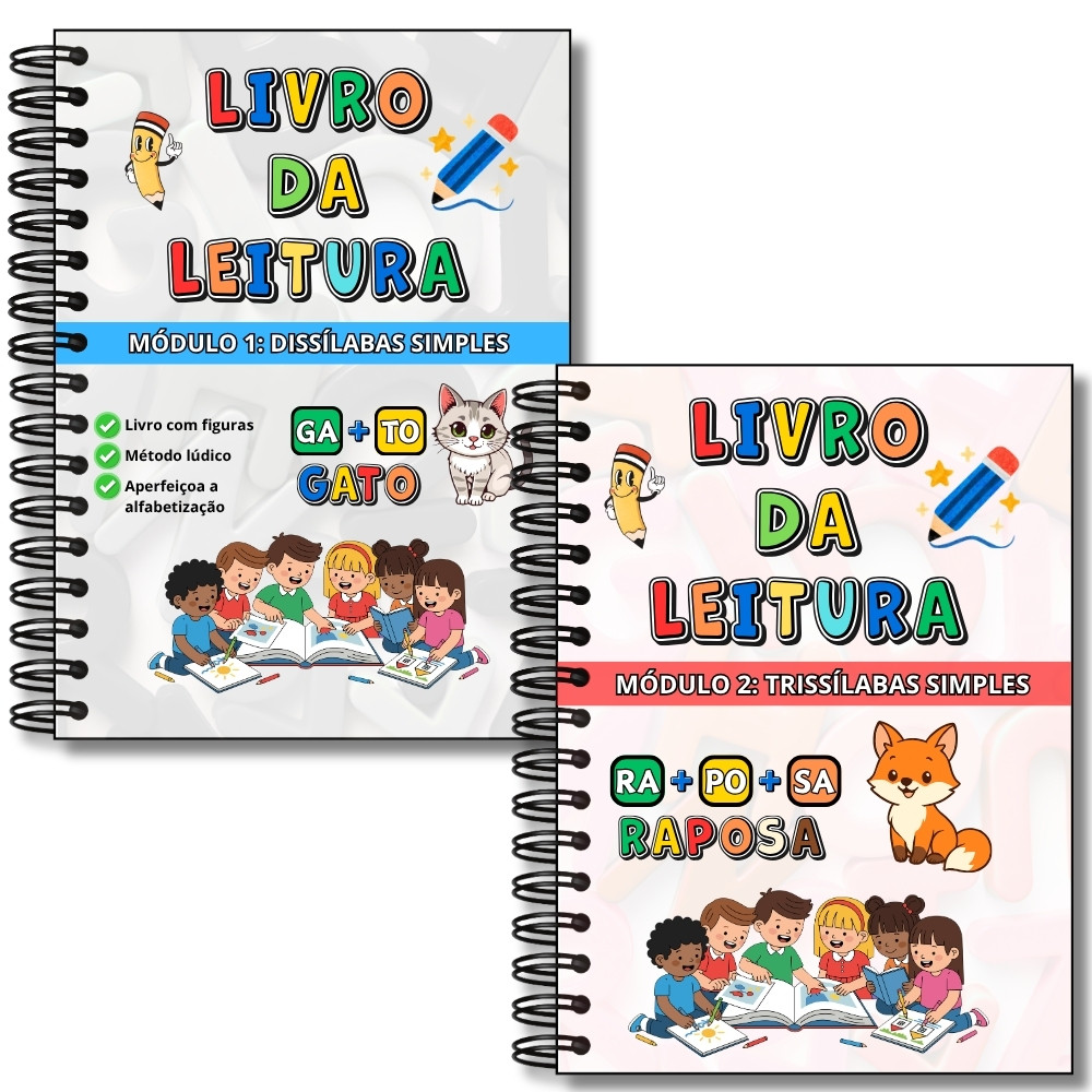 Livro Infantil Alfabetização Aprender Ler com Sílabas Simples e Complexas
