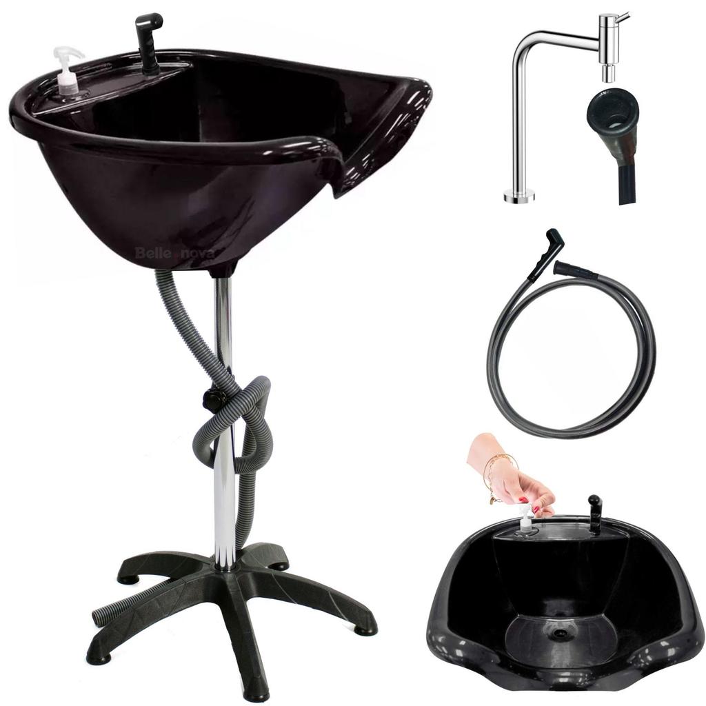 Lavatório De Cabelo Portátil Cuba Móvel Salão Beleza + Ducha
