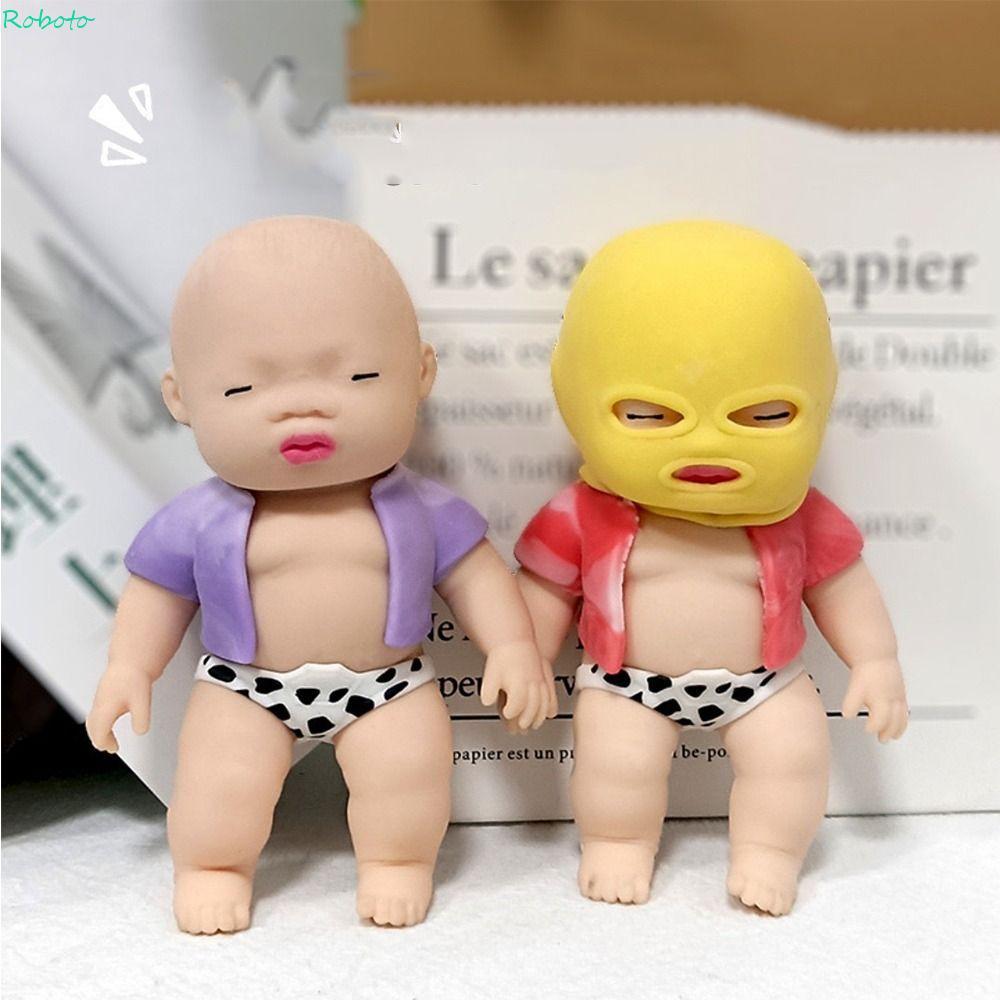 DARNELL Cartoon Fidget Toy , TPR Silicone Mascarado Boneca Squeeze Pinch Descompressão