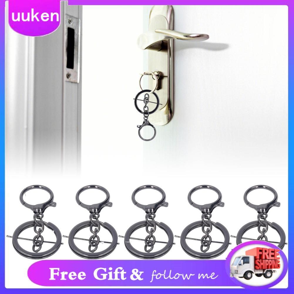 Uukendh Kit de anéis de chaveiro de metal premium, suprimentos de artesanato faça você mesmo com correntes divididas,