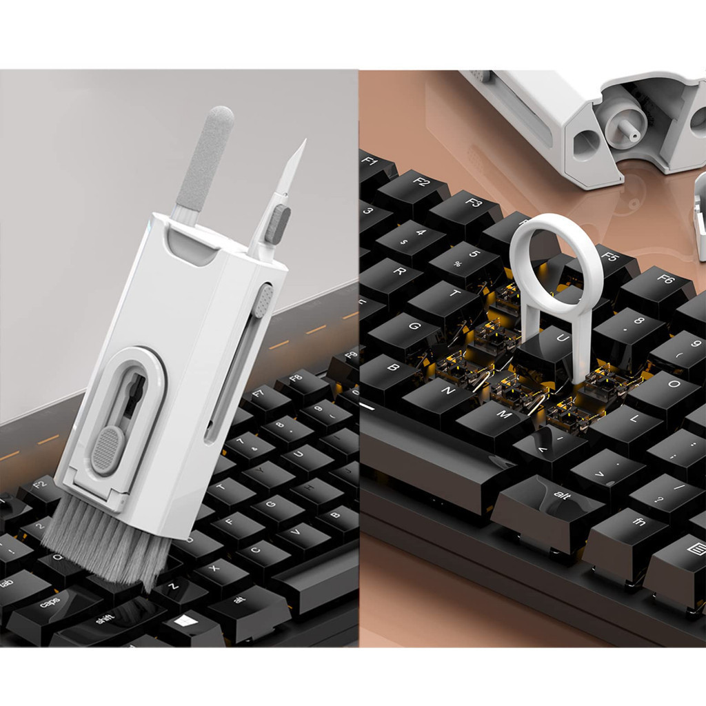 Conjunto Escovas Limpeza Multiuso Teclado Celular Notebook Tablet Eletrônicos Cantos Detalhes Kit