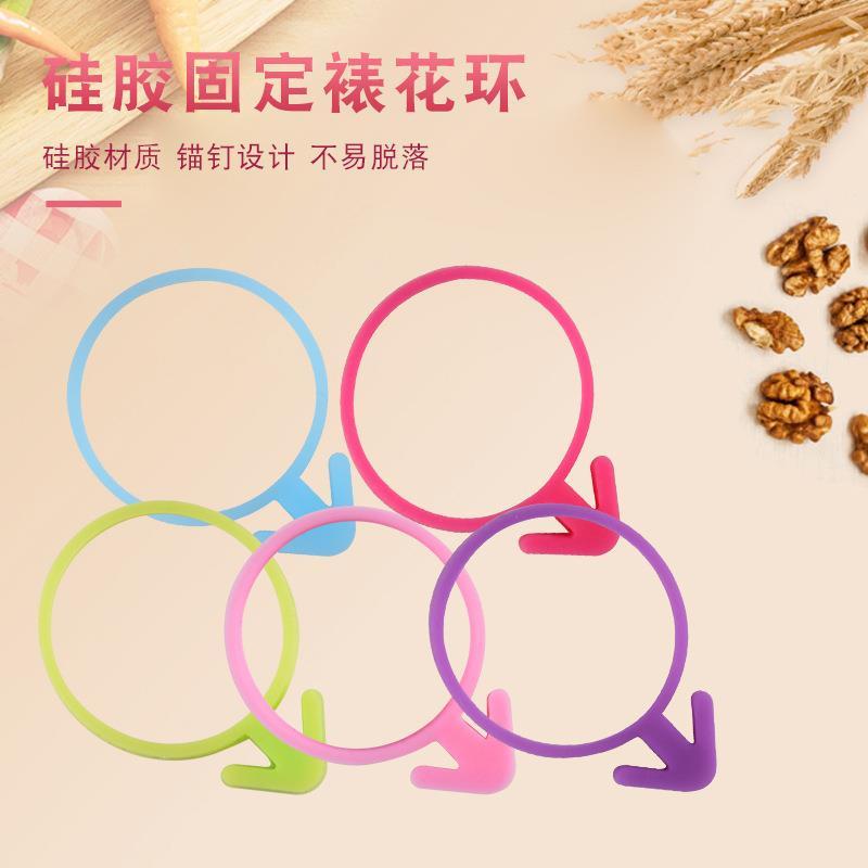 Saco de decoração amarrando corda anel de fixação multicolorido Silicone creme espremendo saco de vedação anel de borrac