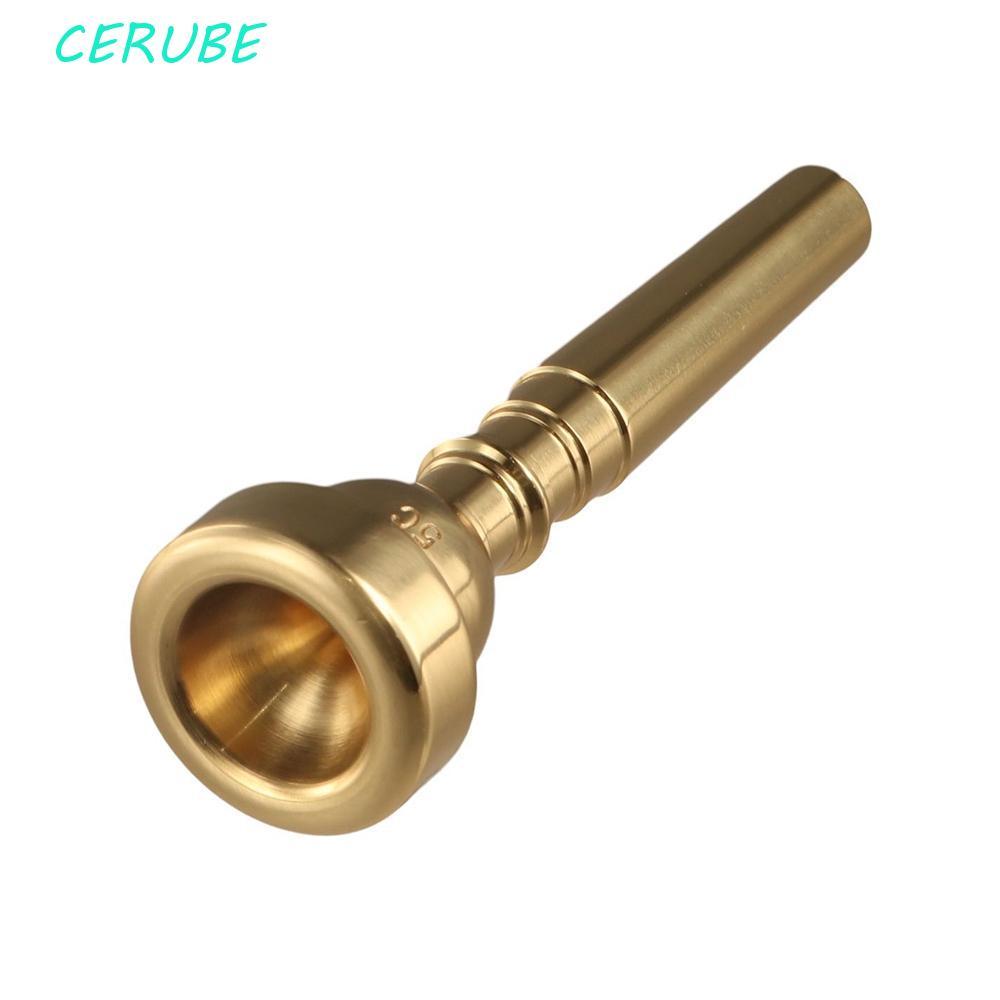 Bocal De Trompete CERUBE , Boca De Corneta De Metal Com Chifre 3C/5C/7C , Profissional Iniciante Em Ouro Prateado