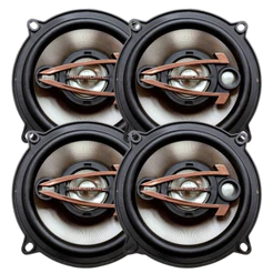 Kit 4 Alto Falantes 5 Polegadas Hurricane 320w Rms QR5 Quadriaxial 640w Pico 2 Pares