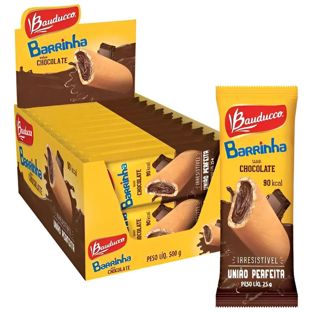 Barrinha Chocolate Bauducco 30g Display Com 20 Unidades