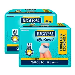 Kit 2 Roupa Íntima Bigfral Moviment G/XG 16 Unidades