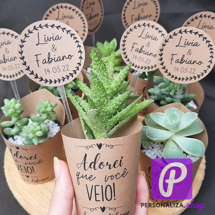 70 Rótulos Para Suculentas + 70 Tags Personalizadas para P6 . lembrancinhas casamentos batizado aniversario