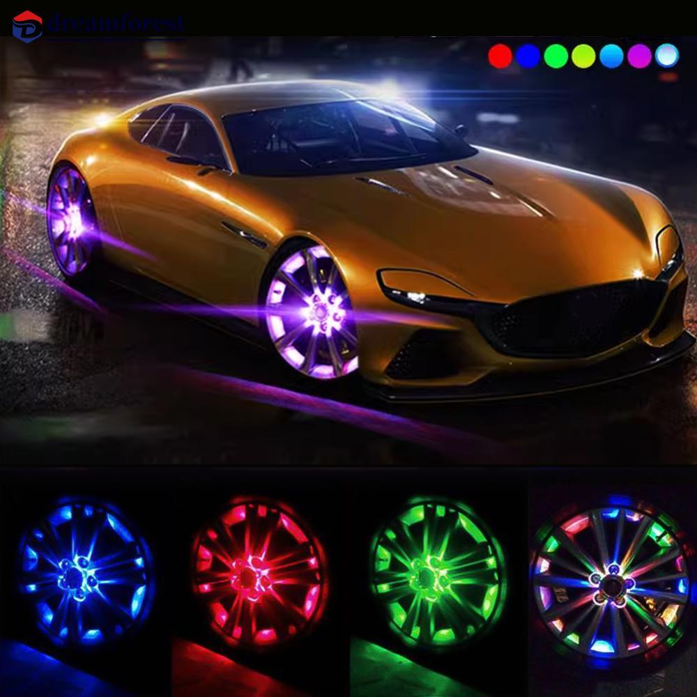 DREAMFOREST Carro Auto Roda À Prova D'água LED Luz De Energia Solar Flash Aro Do Pneu Da Automóvel Explosão Piscando Tam