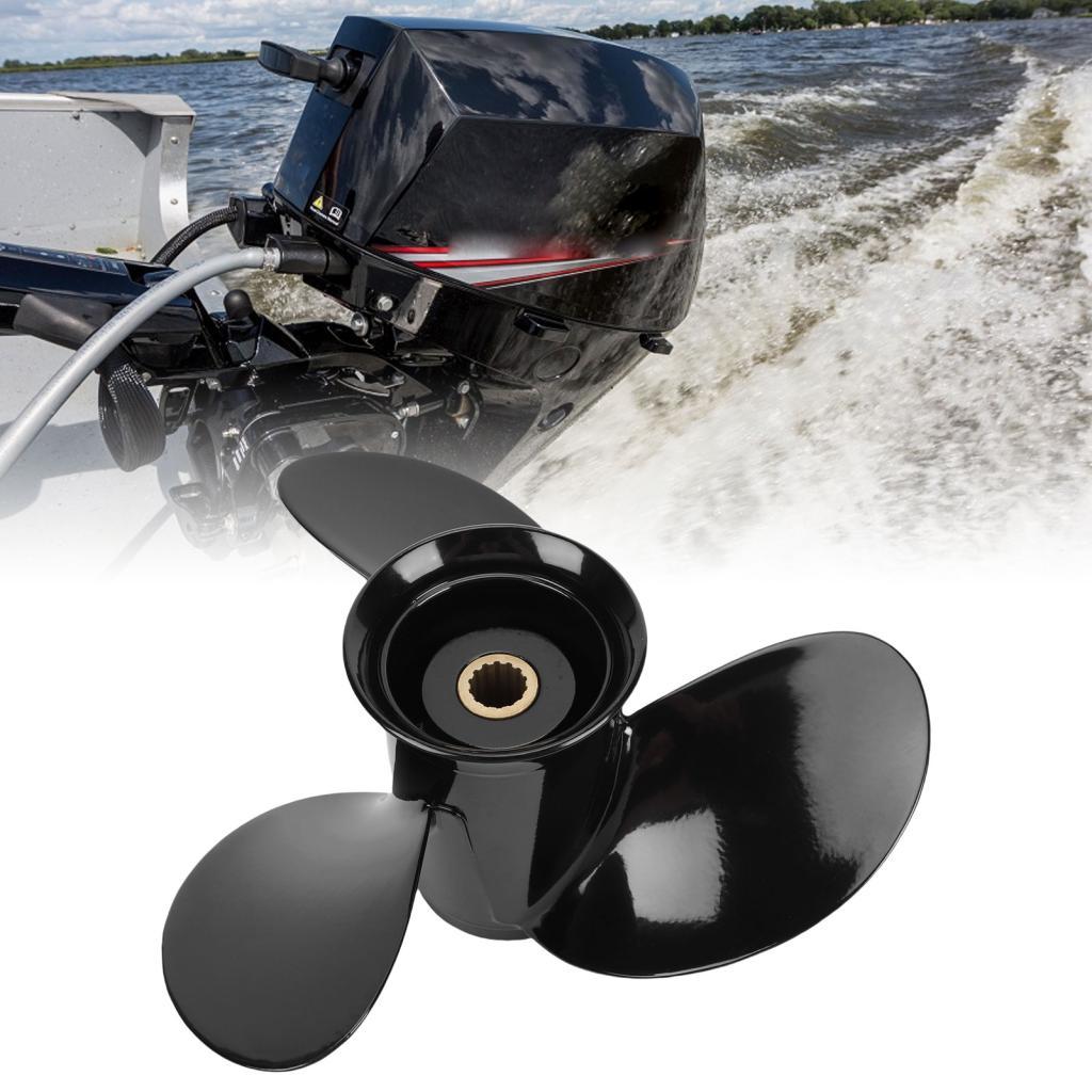 Hélice de popa BR 9.25x10 RH 48-828156A12 Suporte de motor de barco de liga de alumínio para 9.9HP 15HP 20HP 2 tempos 4
