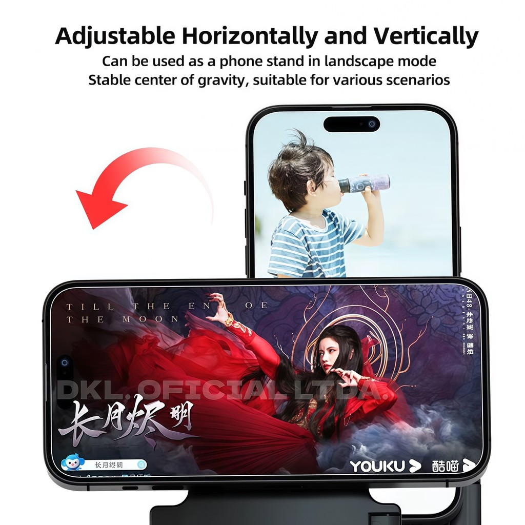 Suporte Magnético Celular Bluetooth Grip Estabilizador de Fotos Com Controle Remoto Aclopado BINGO
