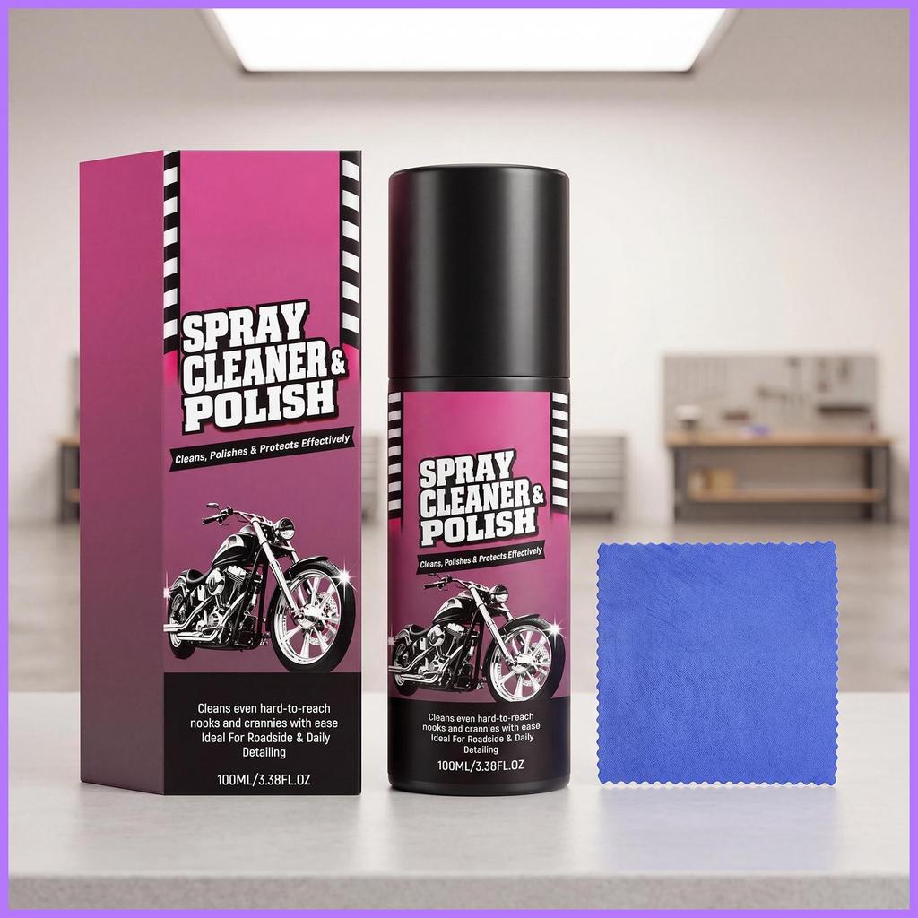 Para Motocicleta Limpador Spray Multiuso 100ml Portátil Sem Água Interior De Carro Delicado wheqenbr