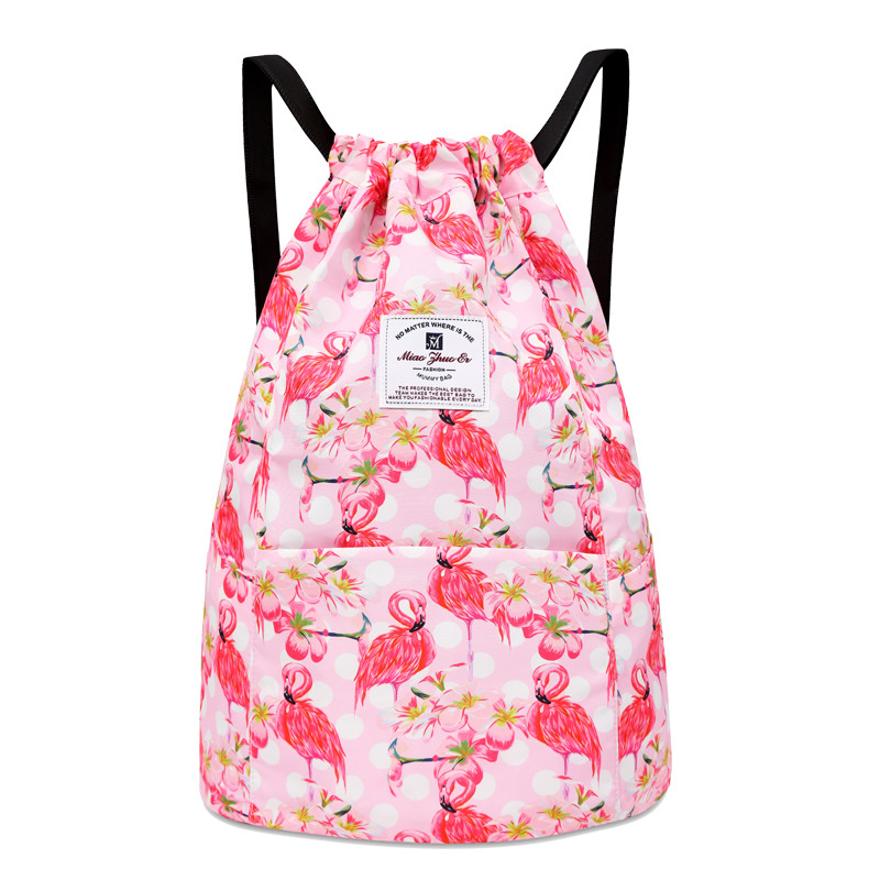 Cordão bolso cordão ins menina menina mochila viagem lazer grande capacidade estudante universitário classe saco ginásio