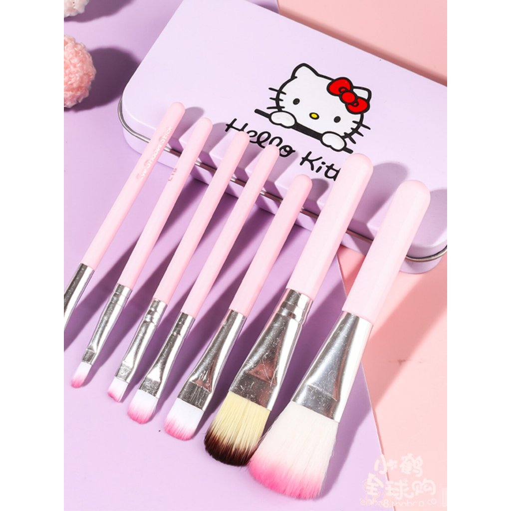 kit pincel maquiagem kit pincel maquiagem profissional Olá kitty conjunto de pincéis de maquiagem Blush pincel sombra pi