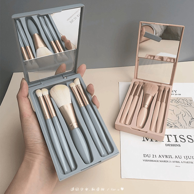 kit pincel maquiagem pincel maquiagem Morandi conjunto de pincéis de maquiagem, pincel para sombra, pó solto, Blush, con