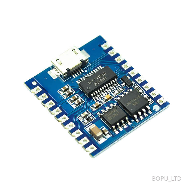 Módulo Reprodutor De MP3 De Voz 4MB Reprodução IO Gatilho Porta Serial Controle USB Download FLash DY-SV17F