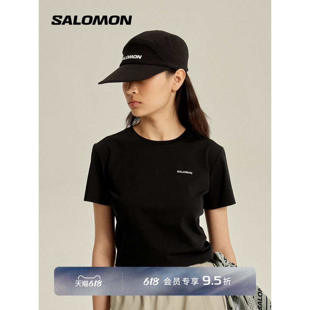 Salomon salomon Outdoor Women Simples Trendy Casual Camiseta de manga curta SERAPH SS CROP TEE W