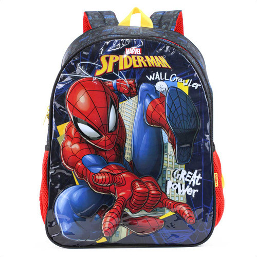 Mochila Escolar 14 Spider-Man Black Basic Xeryus
