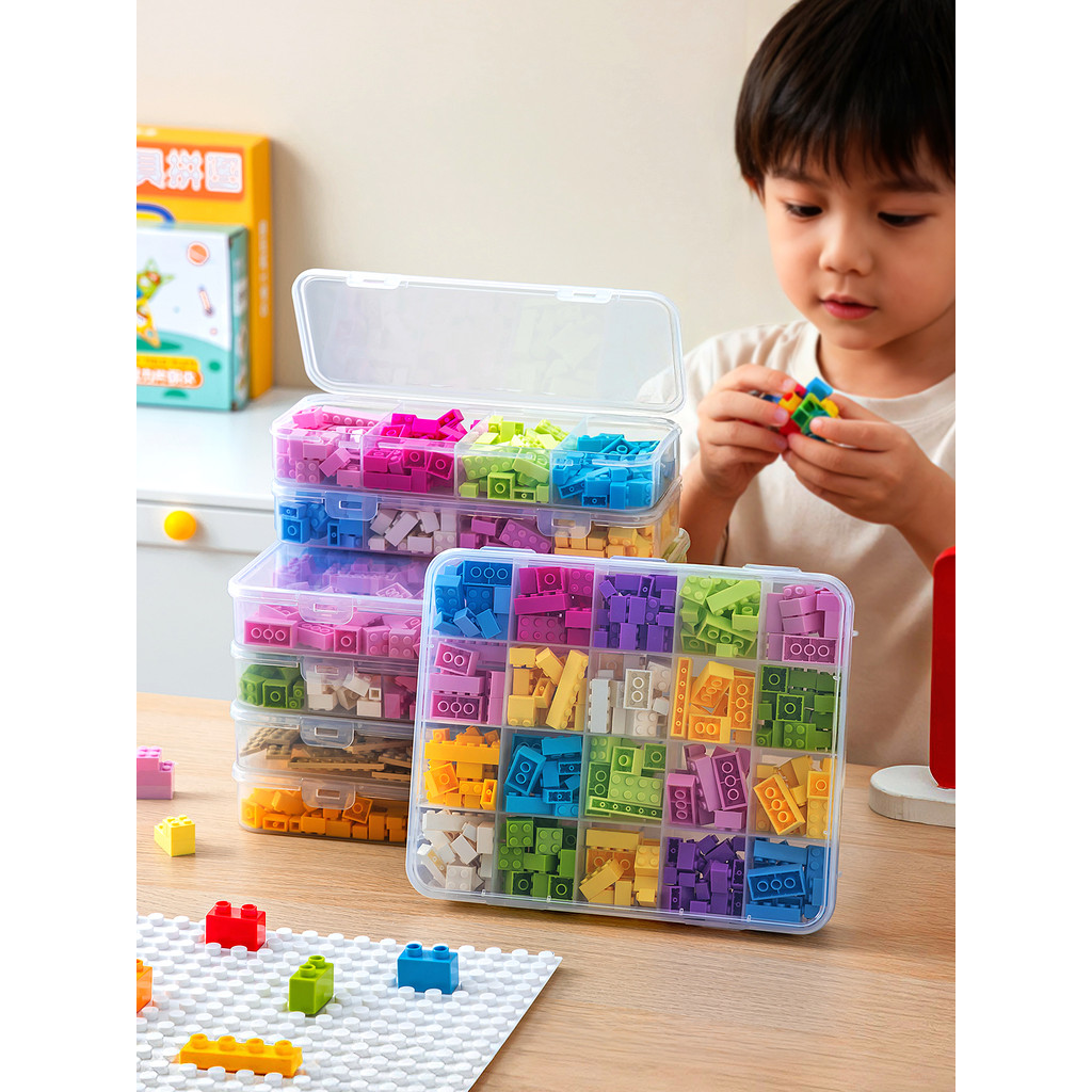 Lego bloco de construção caixa de armazenamento quebra-cabeça infantil bloco de construção peças acessórios classificaçã
