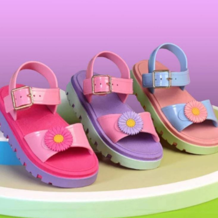 Sandália Papete Menina Bebe Flor Baby Infantil Feminina Confortavel Lançamento