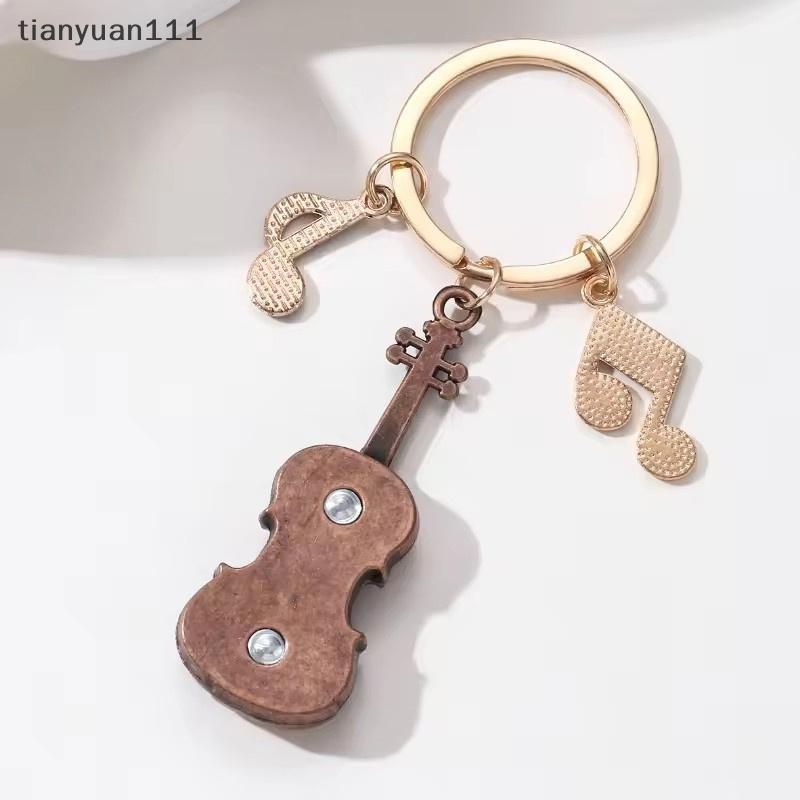 tianyuan111 1 Peça Instrumento Musical Música Chaveiro Clássico Violino Notas Esmalte Bom Presente Para Amigos Músico Jó