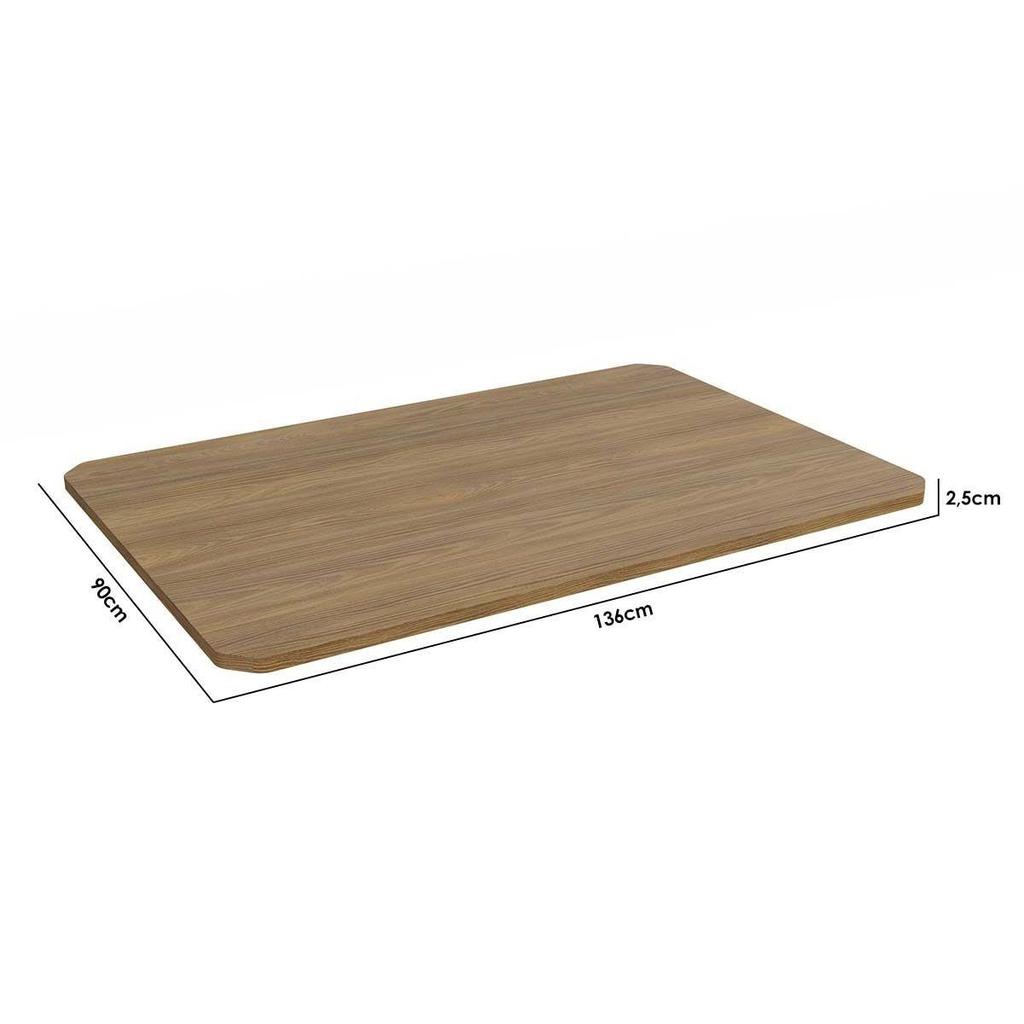 Tampo Mesa Sala de Jantar Madeirado TA46 Retangular 90x136cm Freijó - Kappesberg · foto 2