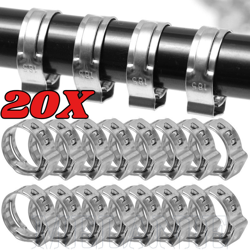 10-20 Pcs Braçadeiras De Mangueira Contínuas De Orelha Única-Prendedor De Hardware-Para Fixação De Tubo De Água De Combu