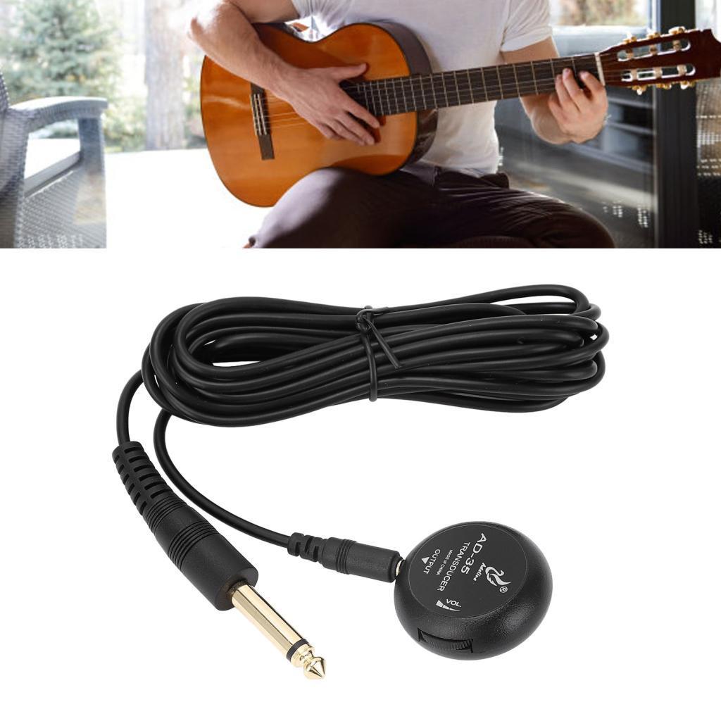 Huiop profissional piezo captador mini microfone para guitarra acústica ukulele violino volume ajustável fácil de