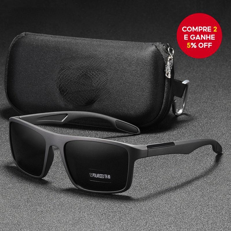 Óculos de Sol Polarizados TR90 Leves para Homens - Lentes UV400 com Bloqueio de Luz Azul para Ciclismo.