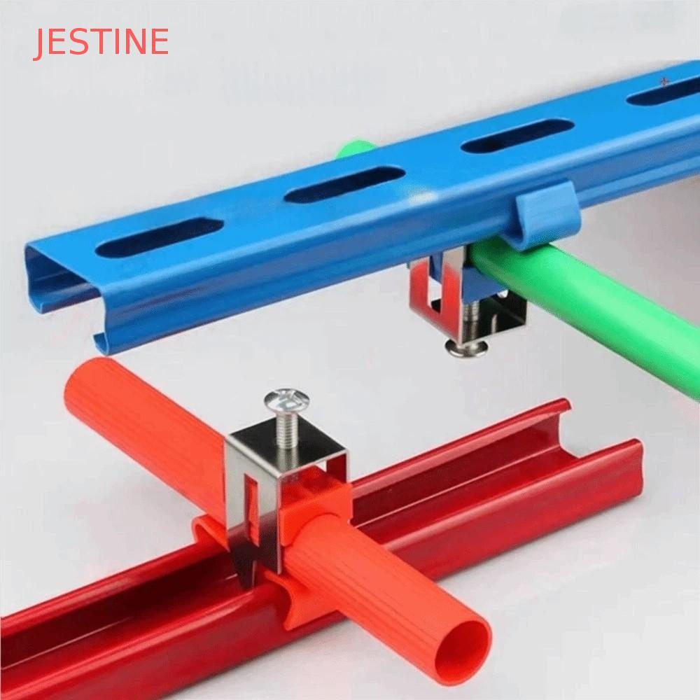 JESTINE 10/20pcs Clipe De Fixação De Conduíte Elétrico , Braçadeira De Tubo De Aço Inoxidável De Ajuste Universal