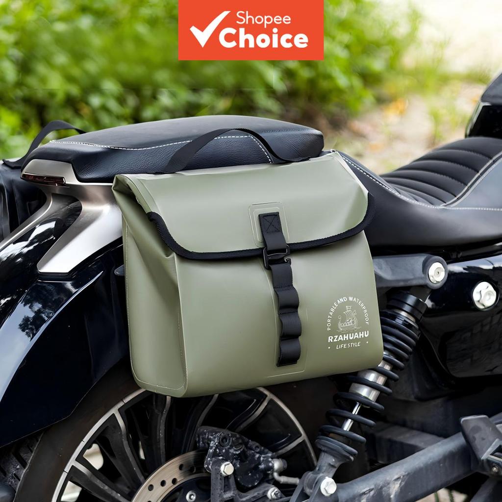 Sela À Prova D'água Bolsa De Armazenamento Universal Para Motocicleta Com Topo De Rolo De Grande Capacidade