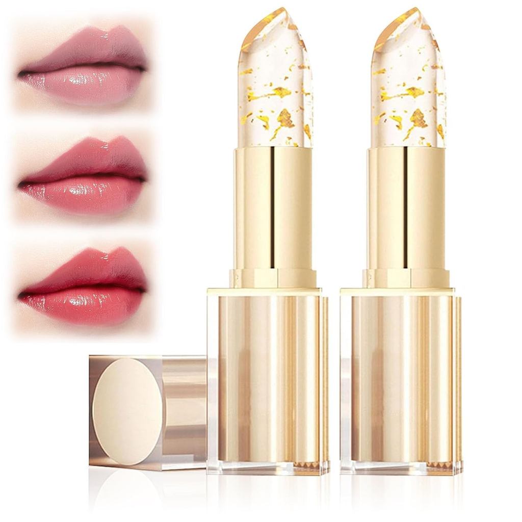 Bálsamo Labial que Muda de Cor com Efeito PH, Batom com Efeito de Mudança de Cor, Duração de 24 Horas com Efeito de Muda