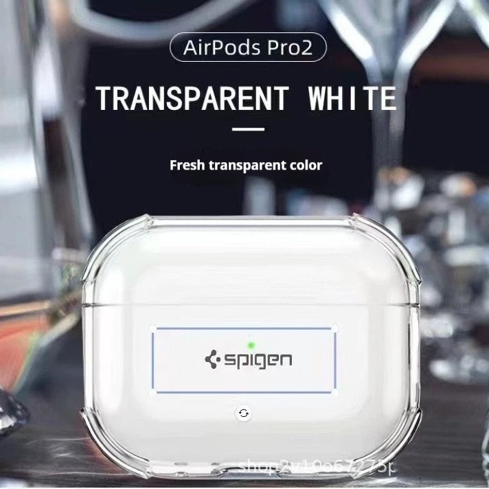 Spigen Airpods Pro 3 Capa protetora Capa protetora totalmente transparente transparente preta dividida Design Pro2 3 ger