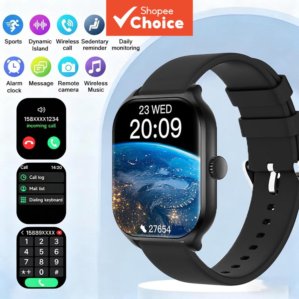 Relógio Esportivo Inteligente, Relógio de Fitness, Monitor de Saúde, Smartwatch à Prova D'Água, Relógio Bluetooth sem