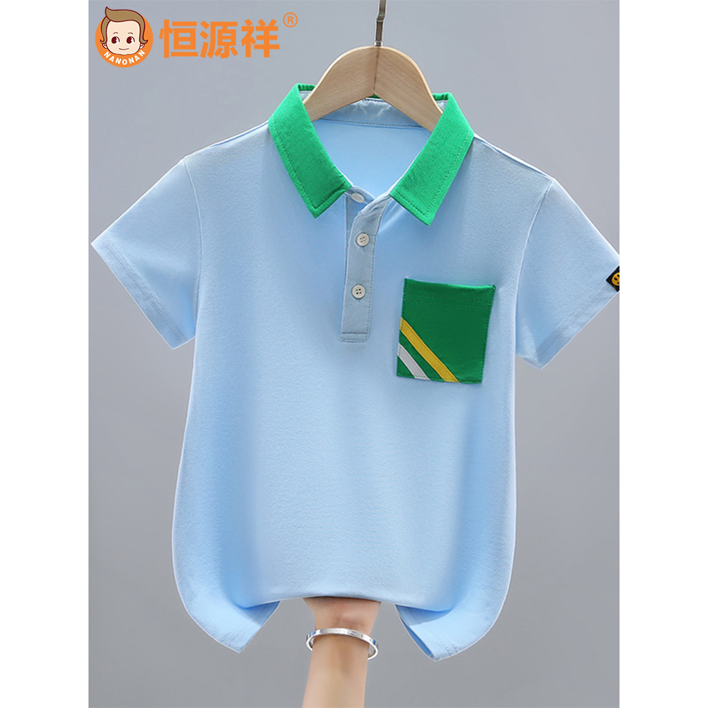 Hengyuanxiang roupas infantis bebê 2 meninos de manga curta camiseta infantil meia manga topo verão novo estilo meninos 