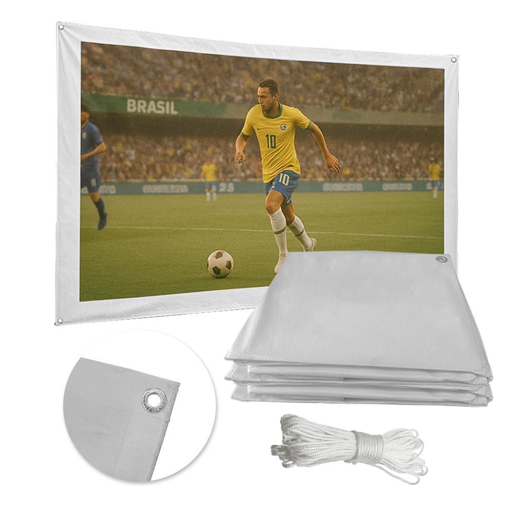 Tela de Projeção CK300 1,5x2,5 Metros Branca 100" para Assistir à Copa com Qualidade