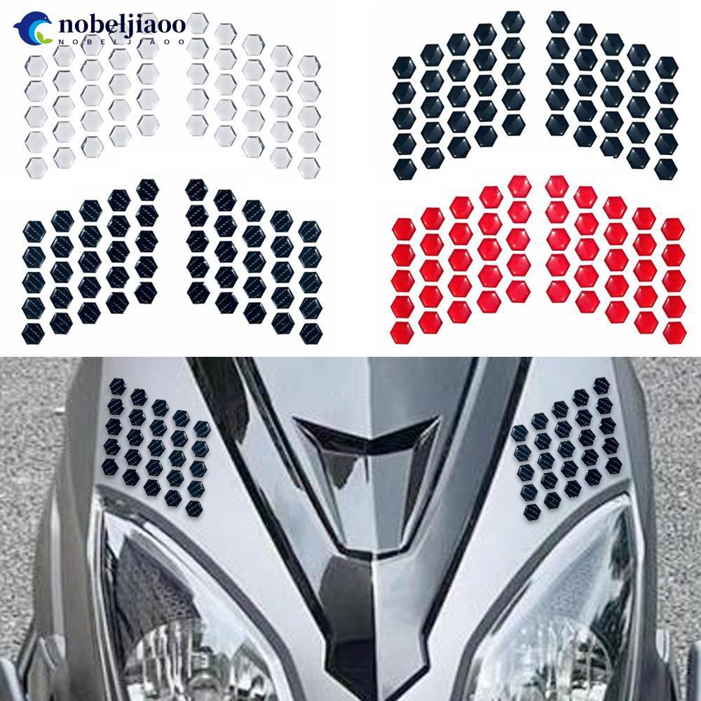 NOBELJIAOO 3D Corpo De Motocicleta Anticolisão Adesivo De Tanque De Óleo Tipo Hexágono À Prova D'água Espessado Para Mot