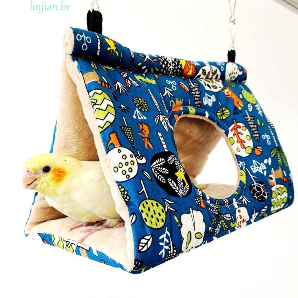 LINJIAN Cama De Dormir Calopsita Periquitos Galpão De Pelúcia Fofa Tenda Para Animais De Estimação De Inverno