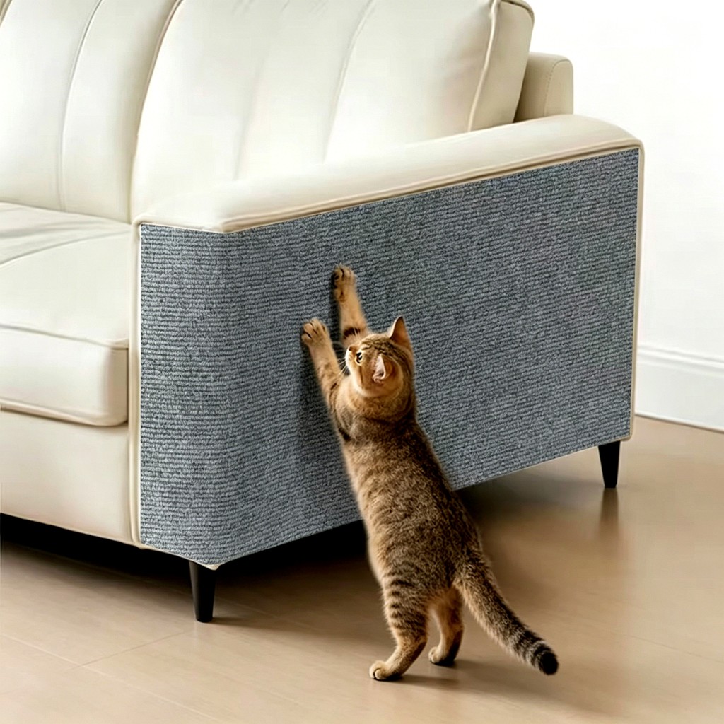 Tapete Protetor Anti-Arranhões para Gatos Resistente a Rasgos, Autoadesivo e Cortável para Sofá Parede Porta