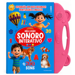 Meu Livro Sonoro Interativo - Português e Inglês - Rosa